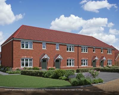 CGI showing 3 bed houses