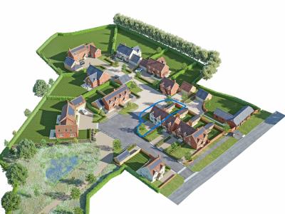3 bed semi-detached New Home with Large Garden