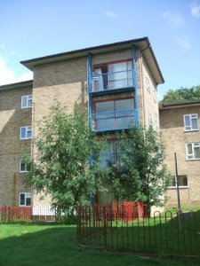 Front view of block of flats