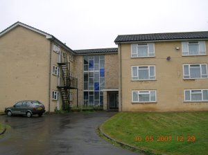 Front view of block of flats