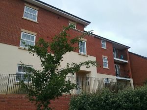 Front view of the block of flats