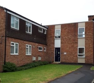 Main entrance to block containing flats 29 to 34